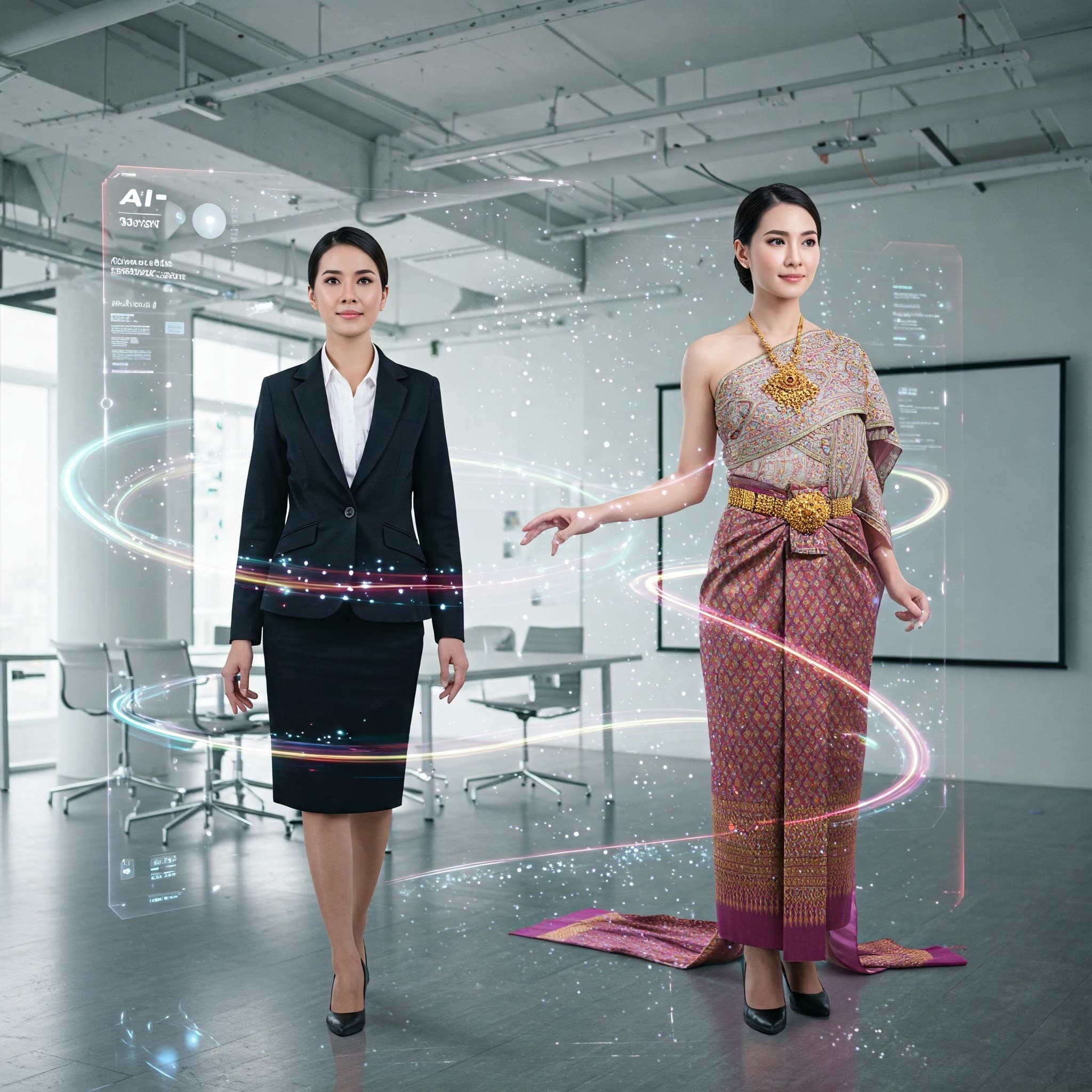 AI จำลองการสวมใส่เสื้อผ้า